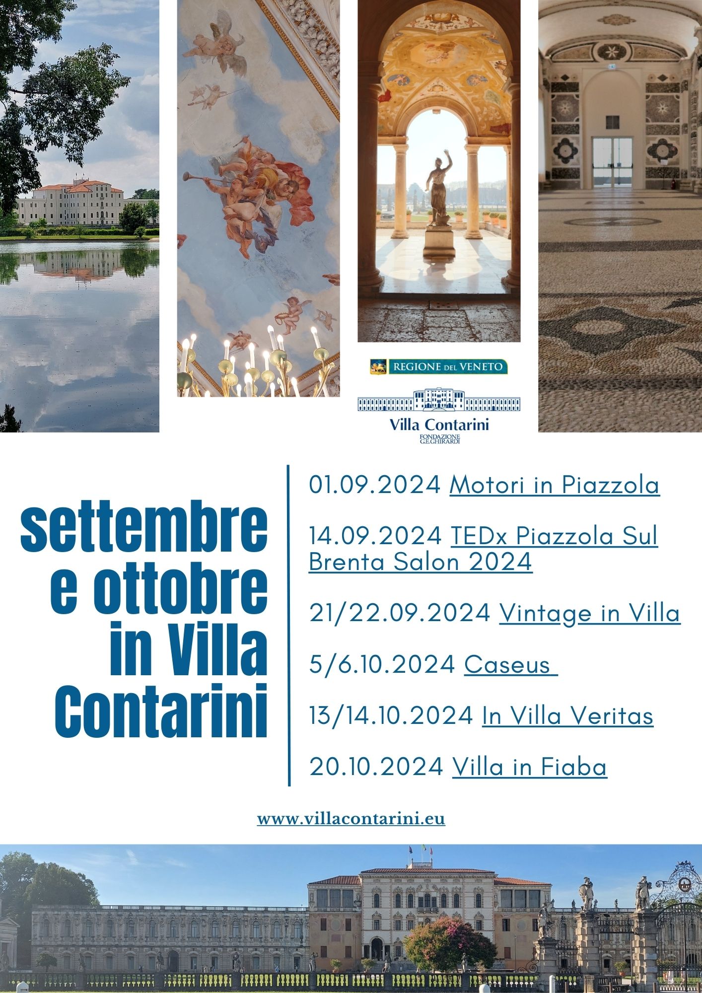 Settembre e ottobre in Villa Contarini a Piazzola sul Brenta